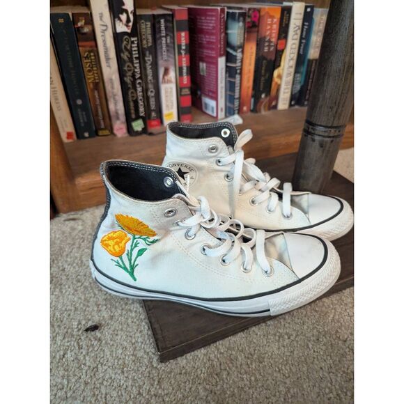 Converse Shoes - Converse Chuck Taylor All Star High Floral Embroidery 2021 Women's Size 7.5